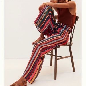 NWOT Farm Rio Striped Wide-Leg Pants S
